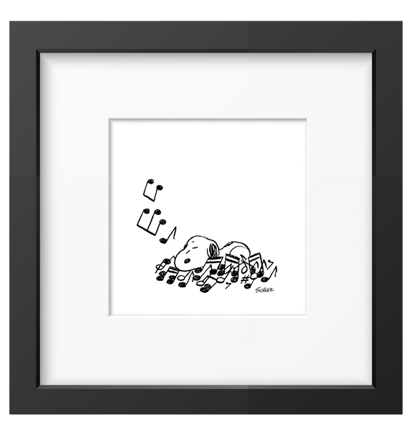 Magpie - Peanuts Bed of Notes Framed Print